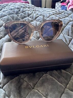Bvlgari Women’s Sunglasses — Taupe Translucent Frame